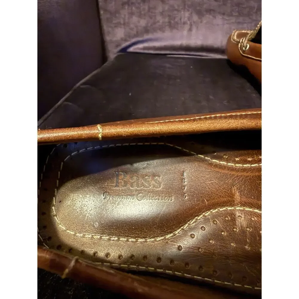 Bass Blakeman Men’s Brown Leather Loafers Size 9M Vibram Sole Made In Brazil